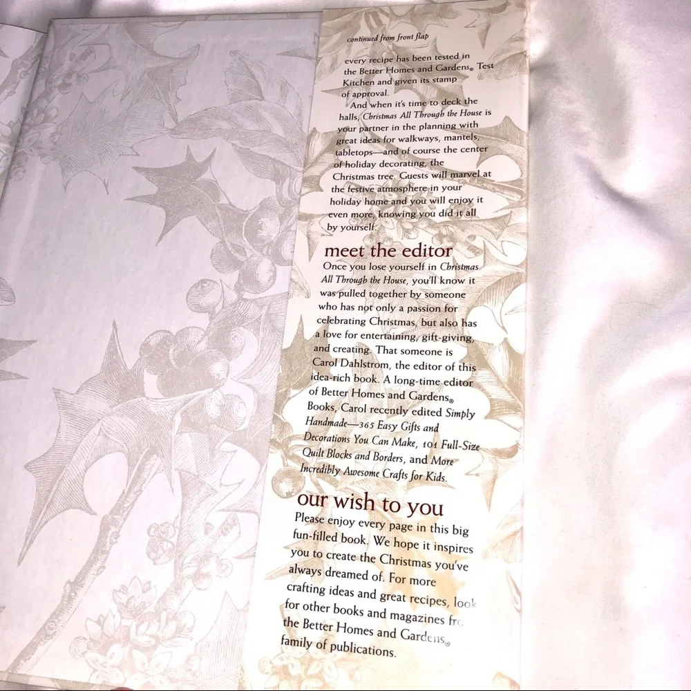 CHRISTMAS ALL THROUGH THE HOUSE HARDCOVER BOOK and COOKBOOK